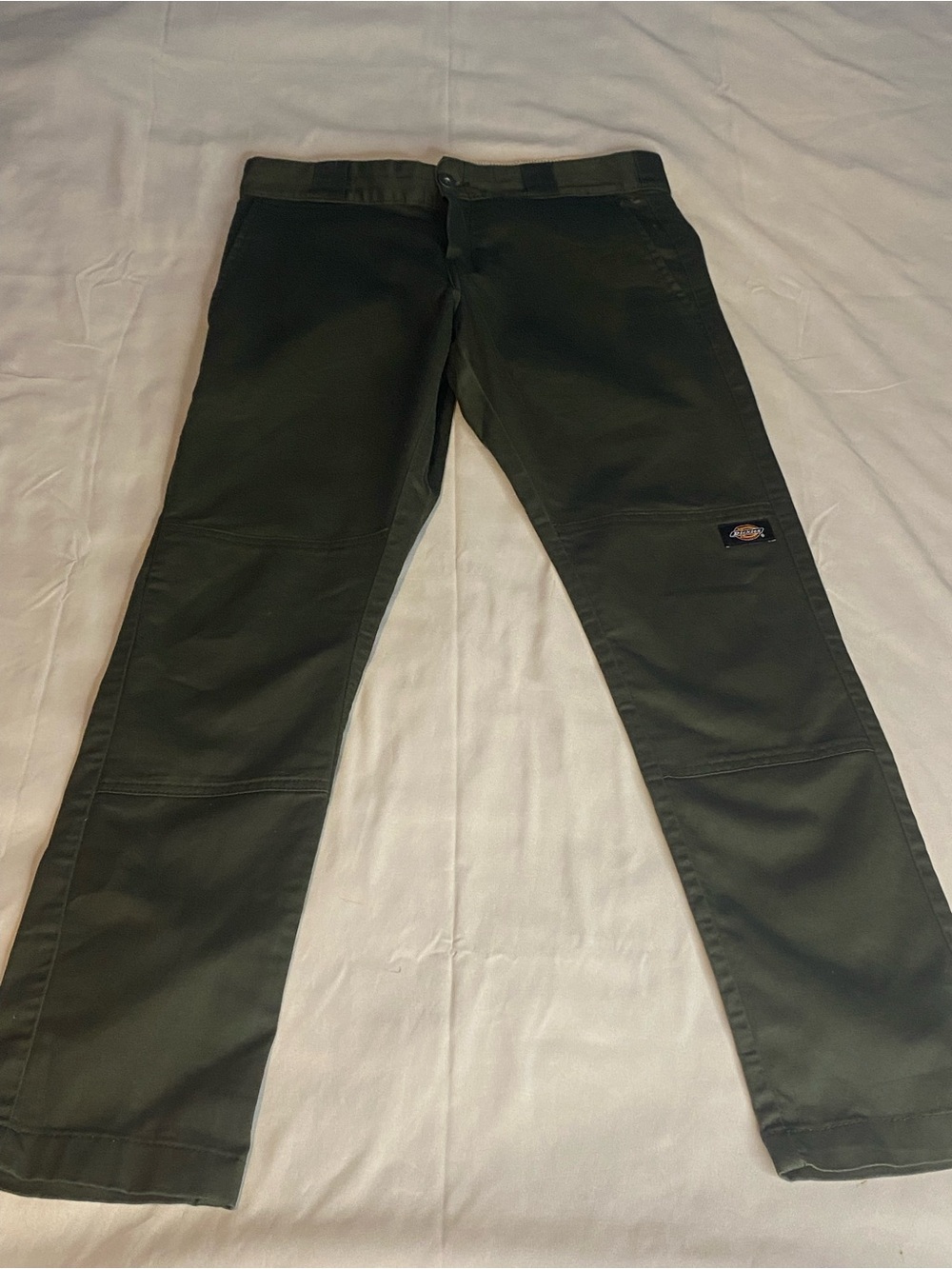 Mens Dickies Olive Green Skinny Straight-fit Work Pants Size 30*30 New